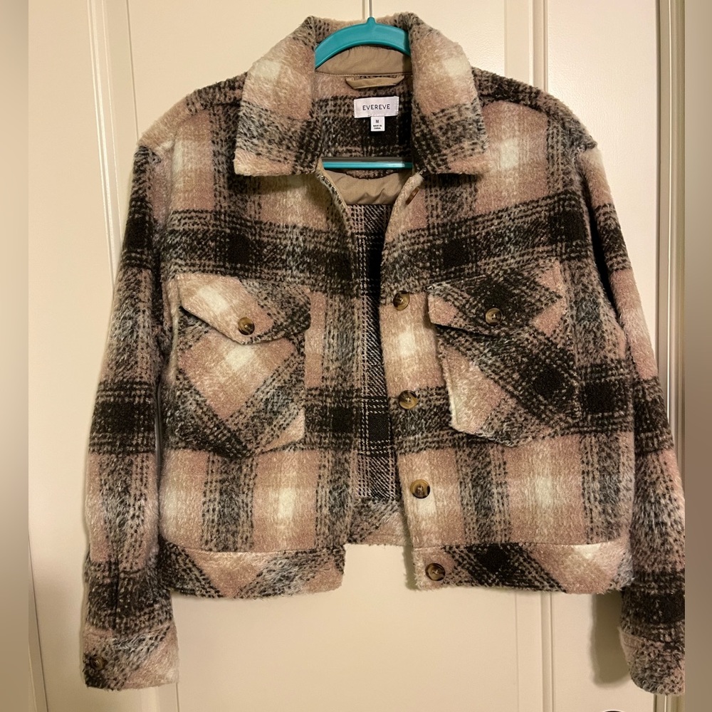 Evereve cropped shacket